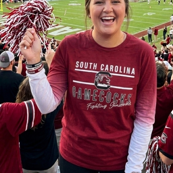 Tops - South Carolina Gamecocks Women's  2XL Long Sleeve Ombre T-Shirt NWT